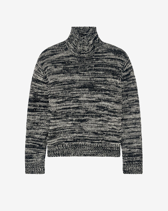ELLIANO TWO-TONE HIGH-NECK SWEATER
