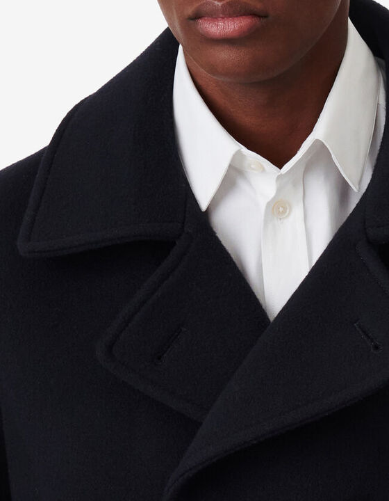 NAVY BLUE WOOL PEACOAT