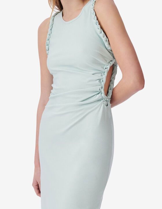 CUT-OUT JERSEY MIDI DRESS
