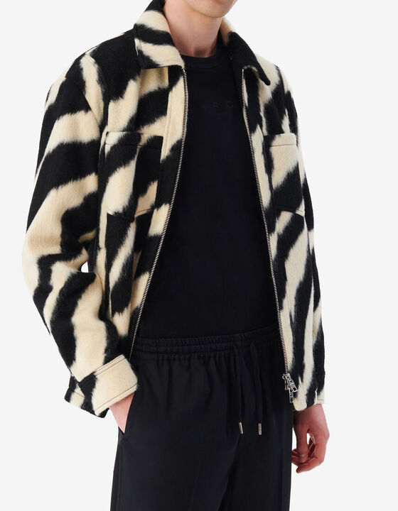 ZEBRA-PATTERNED OVERSHIRT
