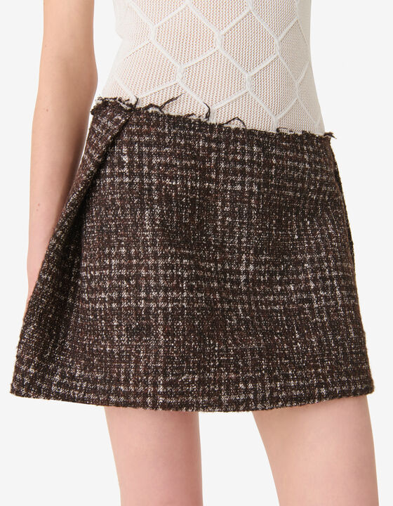 SHORT TWEED SKIRT
