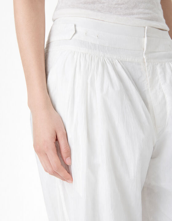 WIDE-LEG PANTS WITH STRUCTURED WAISTBAND