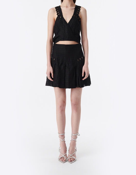 SHORT SKIRT WITH EMBROIDERY