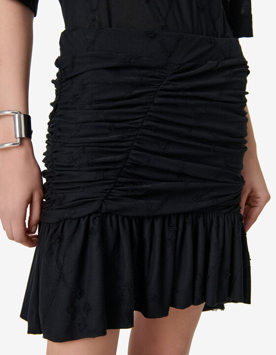 ASYMMETRICAL TEXTURED SKIRT