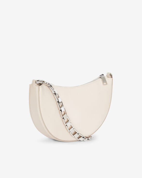 ARCCLUTCH LEATHER BAG WITH CHAIN