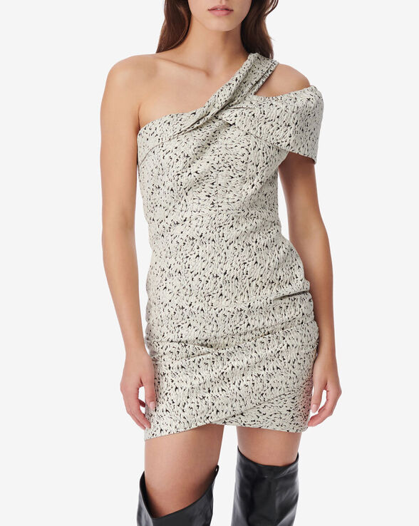 OPHELY ASYMMETRICAL JAQUARD DRESS