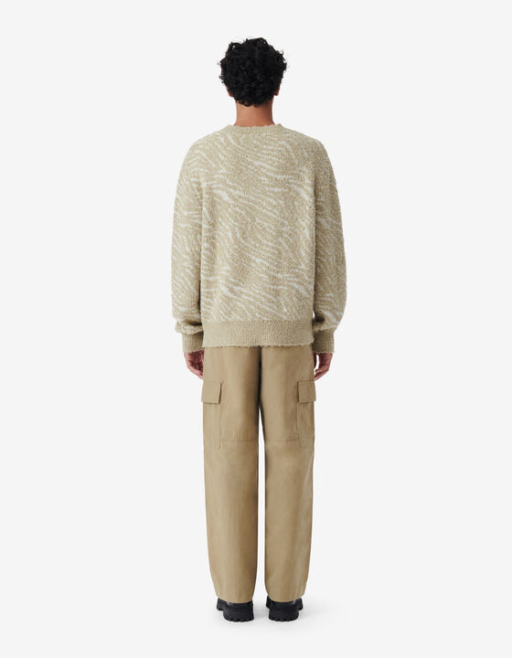 ZEBRA JACQUARD SWEATER