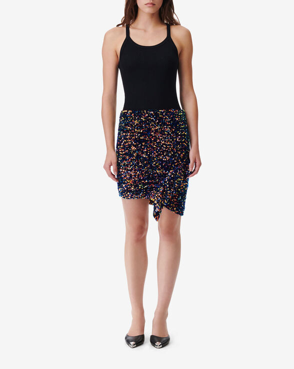 DASIA SHORT SEQUINED SKIRT
