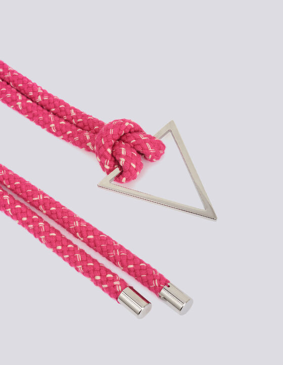 DOBLA TRIANGULAR BUCKLE WOVEN ROPE BELT