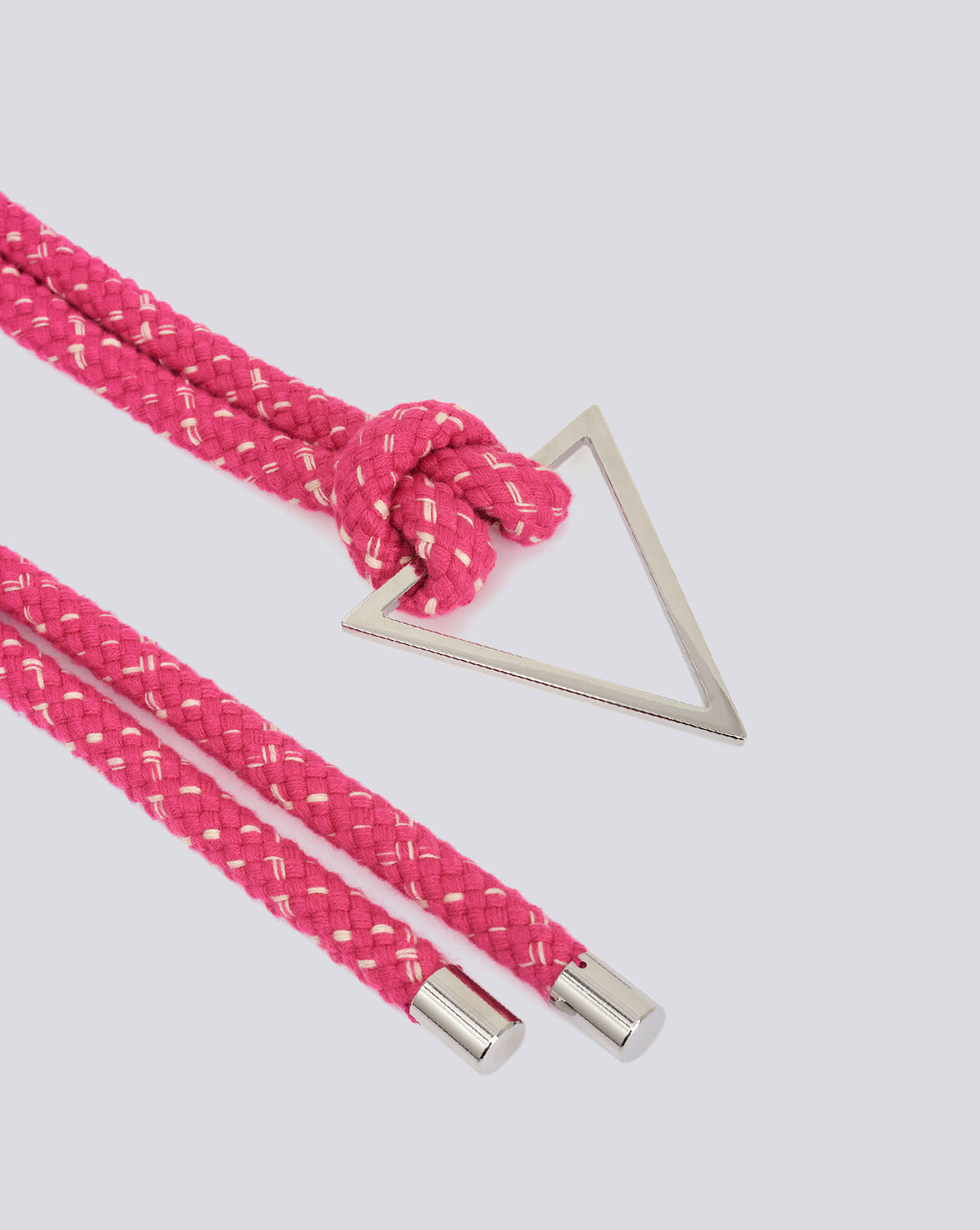 DOBLA TRIANGULAR BUCKLE WOVEN ROPE BELT image number null