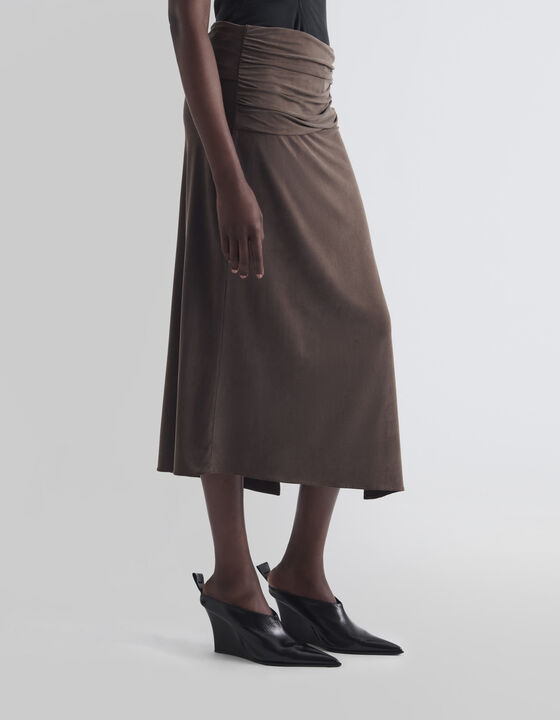 DRAPED MIDI SKIRT
