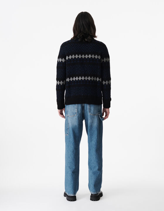 PULL COL ROND JACQUARD