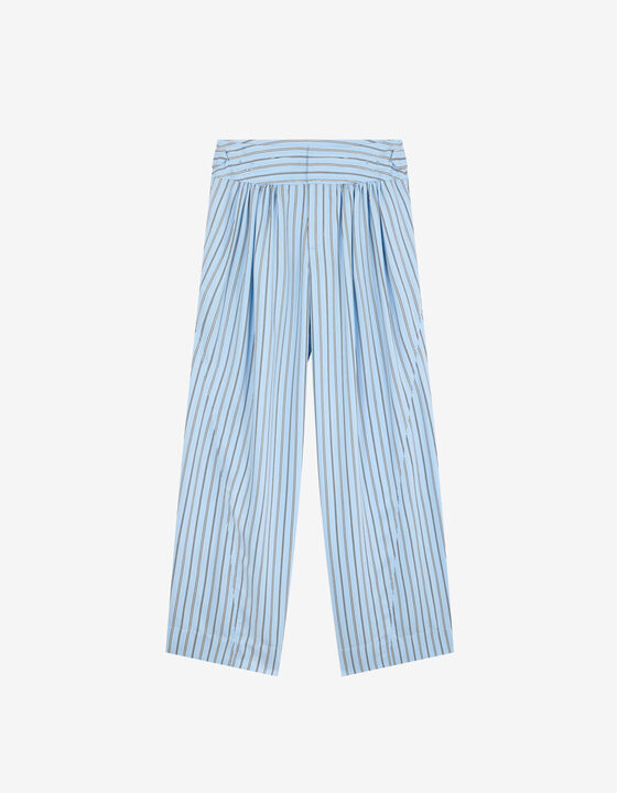 STRIPED WIDE-LEG PANTS