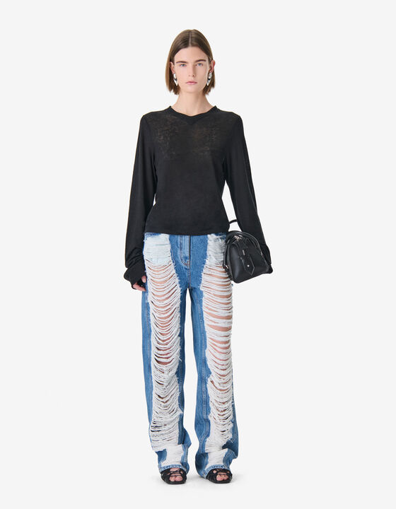 LINEN V-NECK T-SHIRT