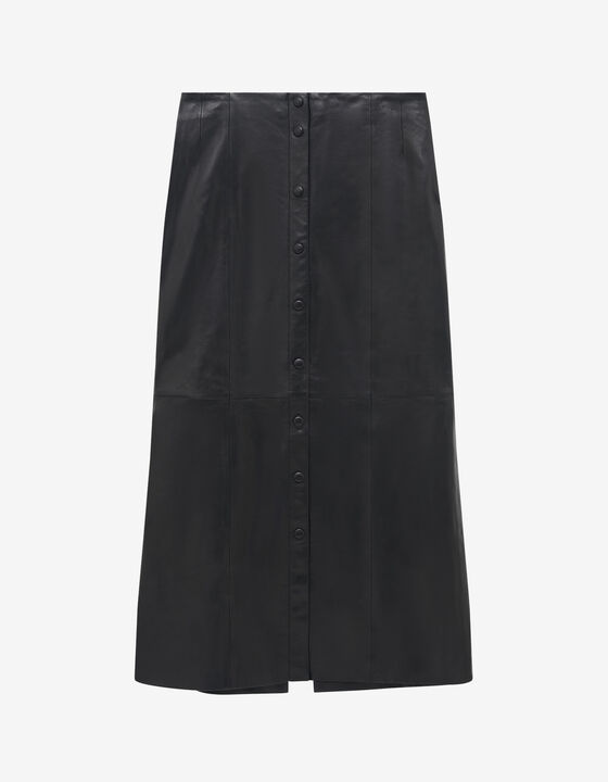 LONG LEATHER SKIRT