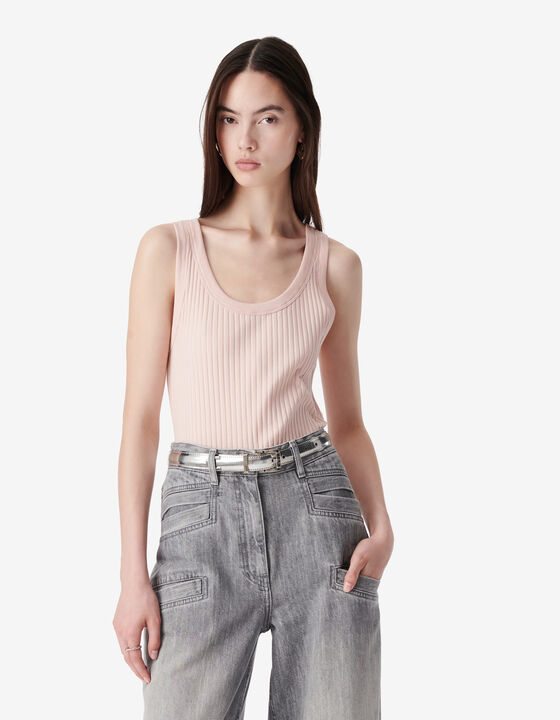 CROPPED RIBBED TANK TOP
