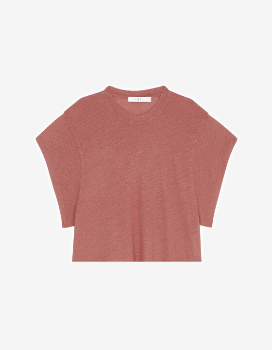 ROUND-NECK LINEN T-SHIRT