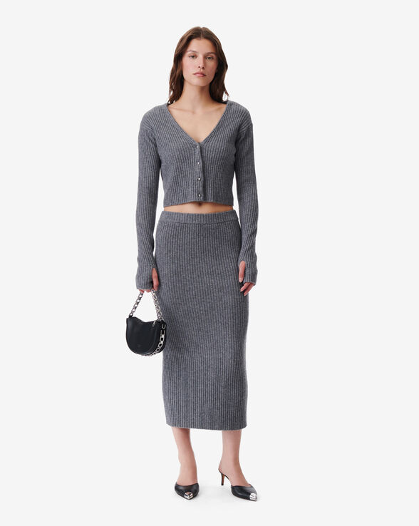 KENLO CASHMERE WOOL TUBE SKIRT