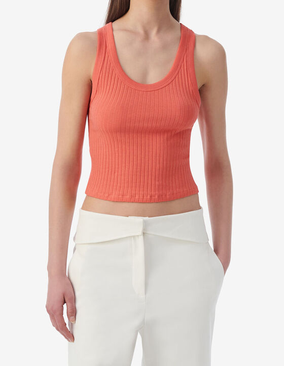 CROPPED RIBBED TANK TOP