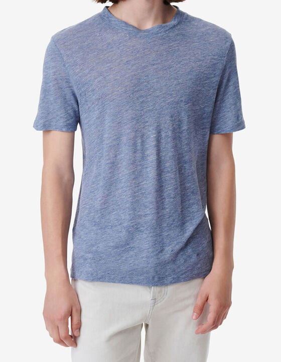 ROUND-NECK LINEN T-SHIRT