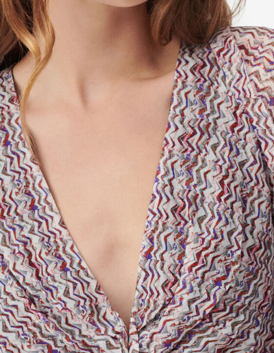 GRAPHIC PRINT SHORT DRESS