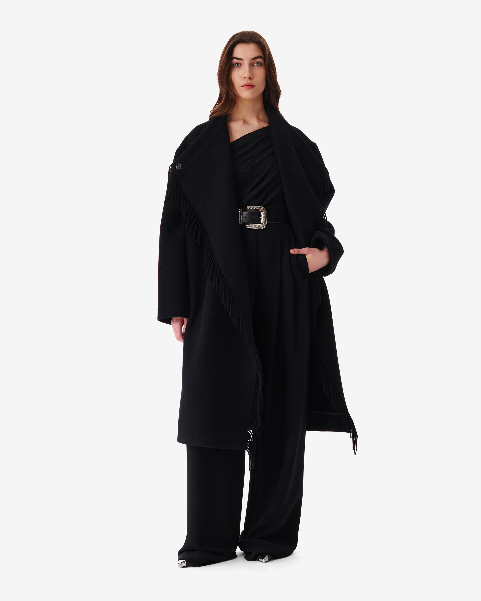 IRO ESSENTIALS | FRINGED COAT