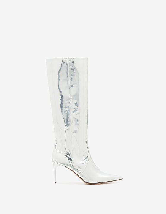HIGH-HEELED MIRROR BOOTS