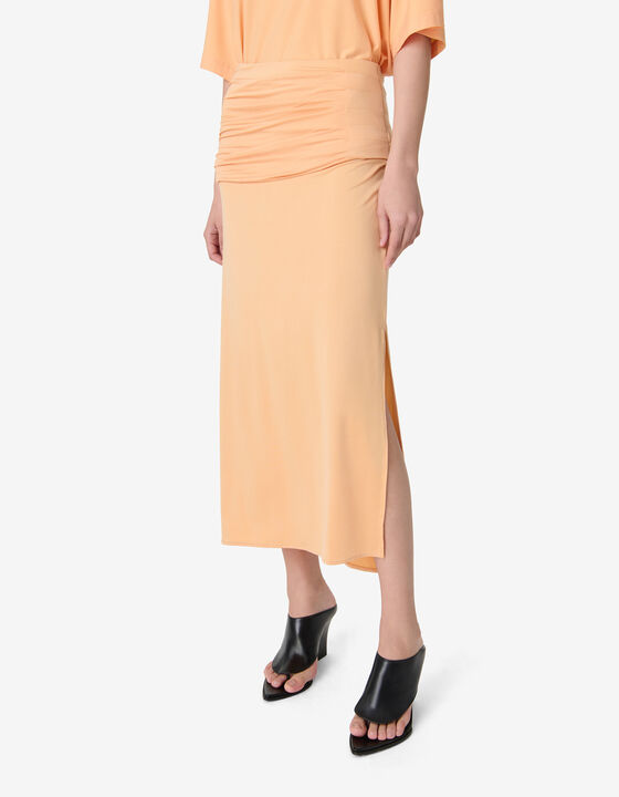 DRAPED MIDI SKIRT