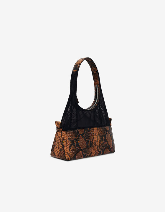 MINI PYTHON DUAL-MATERIAL HOBO BAG