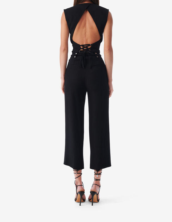 HIGH-WAISTED STRAIGHT-LEG PANTS