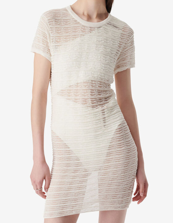 ROBE COURTE TEXTUR&Eacute;E