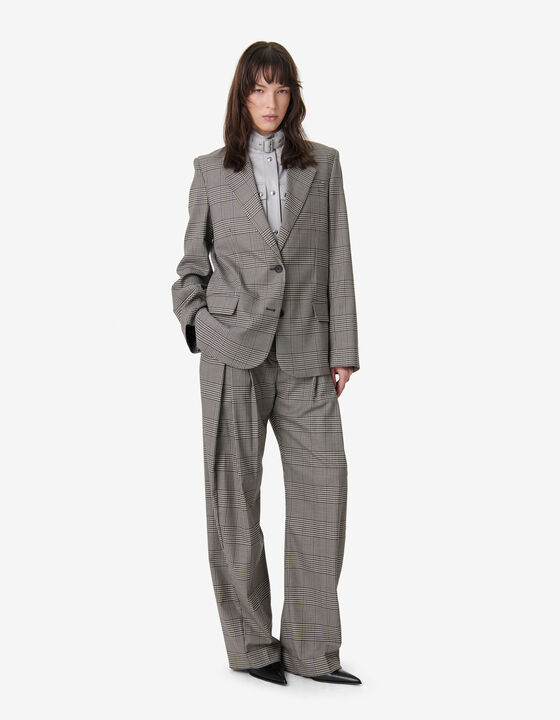 CHECKED SUIT JACKET