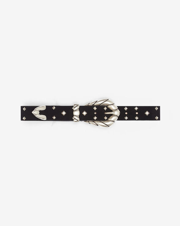 EMBELLA STUDDED LEATHER BELT