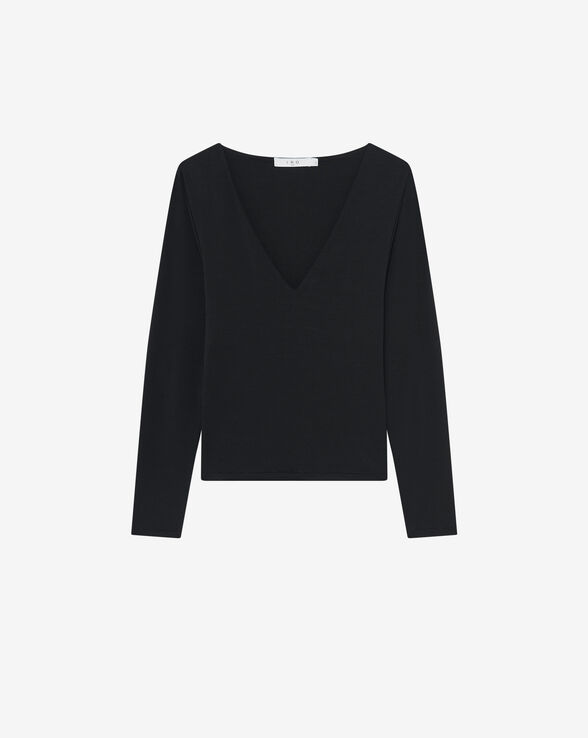 JENIO V-NECK TOP WITH CUT-OUT