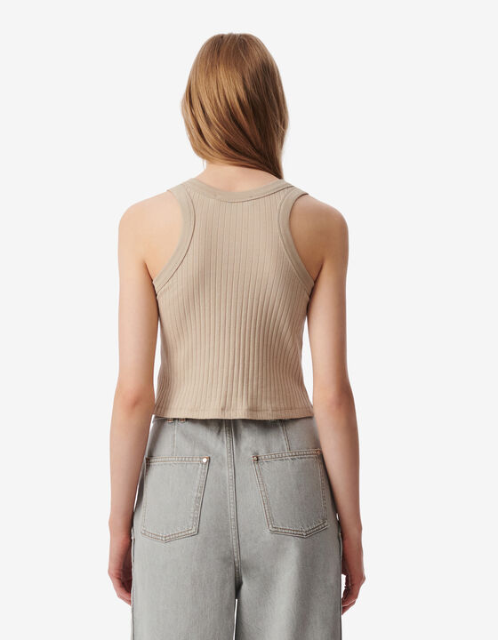 CROPPED RIBBED TANK TOP