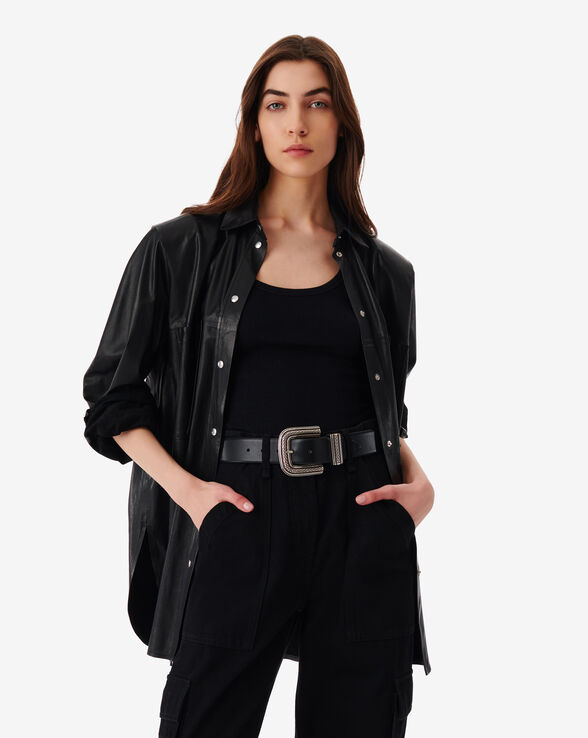 CHEMISE OVERSIZE EN CUIR ALEGRE