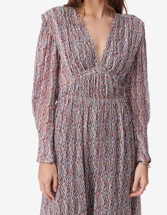 ROBE LONGUE IMPRIM&Eacute; GRAPHIQUE