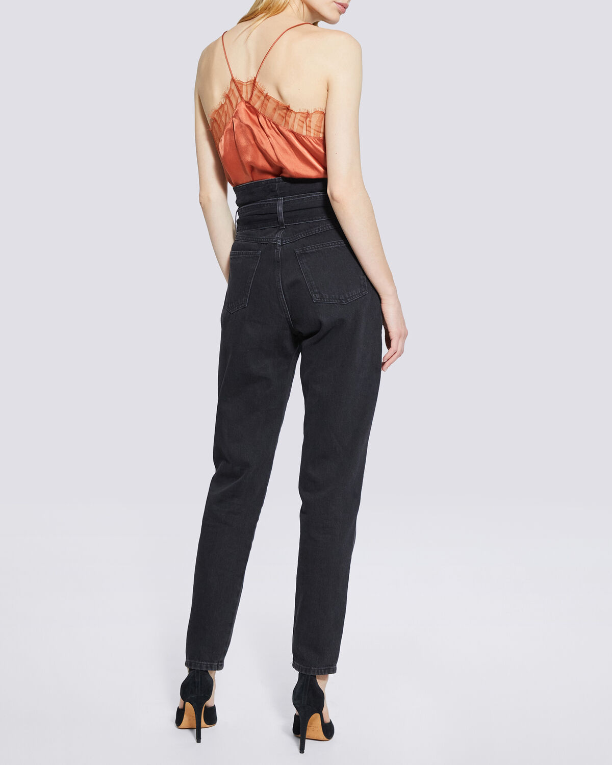paperbag jeans black