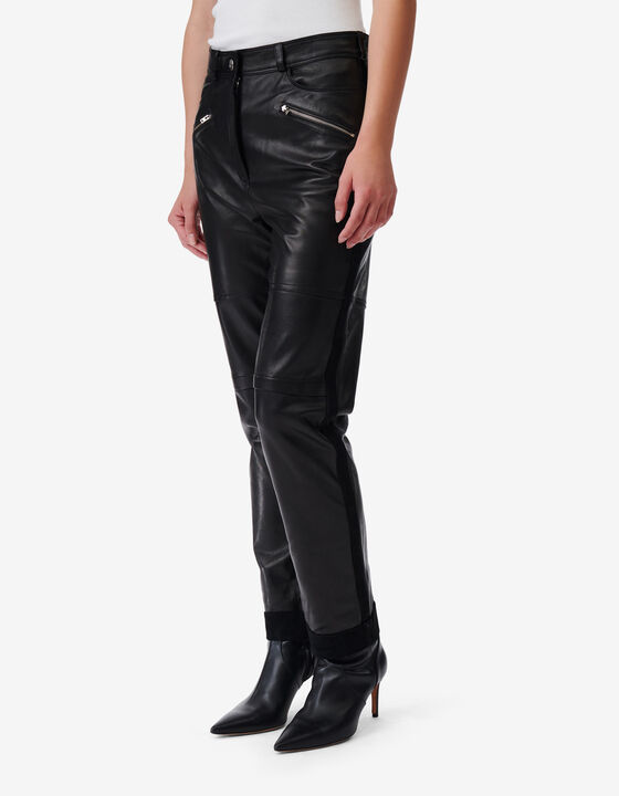 STRAIGHT LEG LEATHER PANTS