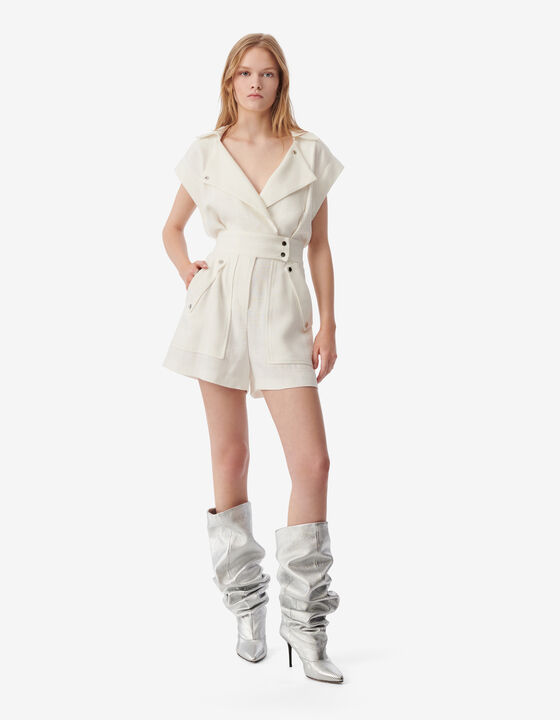 BELTED SHORT JUMPSUIT