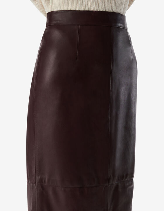 LONG LEATHER SKIRT