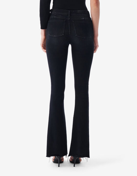FLARED HIGH-RISE JEANS