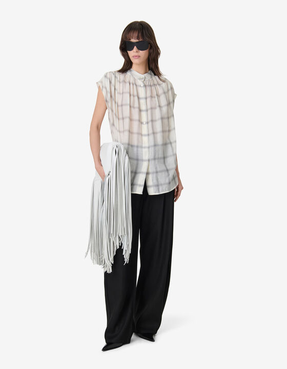 CHEMISE SANS MANCHES &Agrave; CARREAUX
