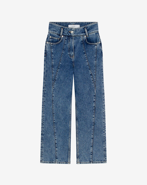 HANIFI CROPPED CUT-OUT JEANS