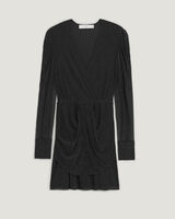 BREJA METALLIC KNIT DRAPED DRESS image number null
