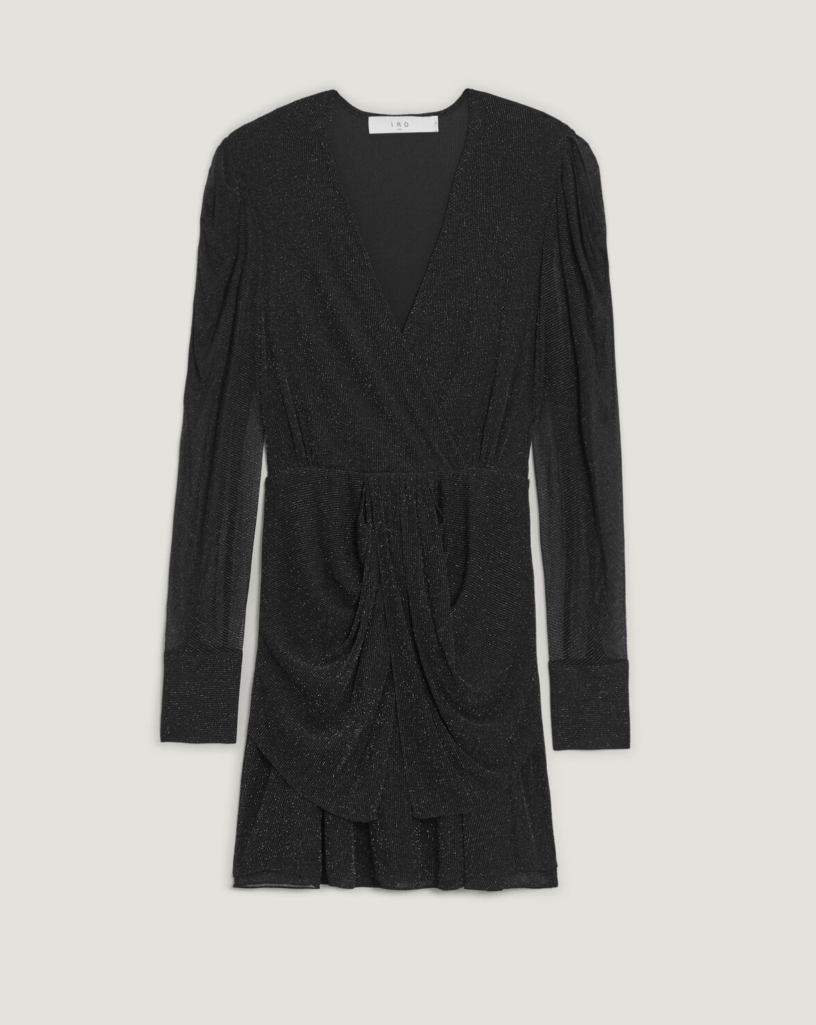 BREJA METALLIC KNIT DRAPED DRESS image number null