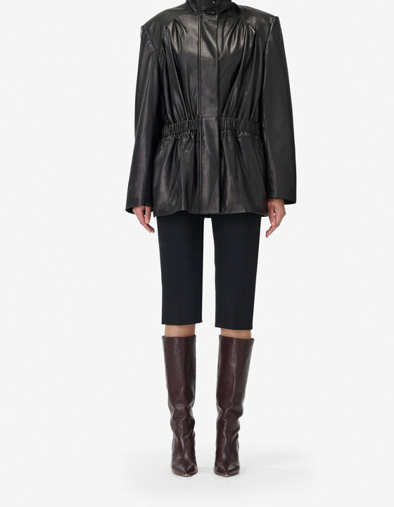 LEATHER PARKA JACKET