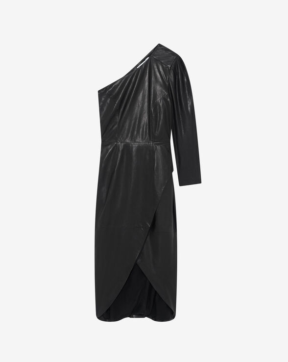 NAVAE ASYMMETRICAL LEATHER DRESS