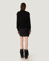 NIZART ZEBRA PRINT TEXTURED MINI SKIRT image number null
