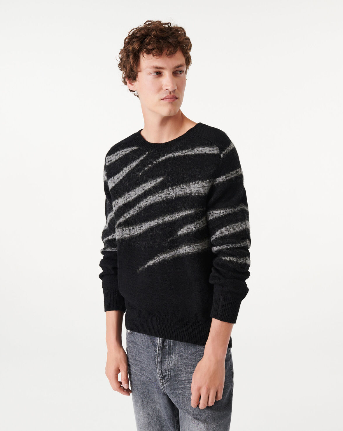 Shop Iro Noa Zebra Wool Sweater